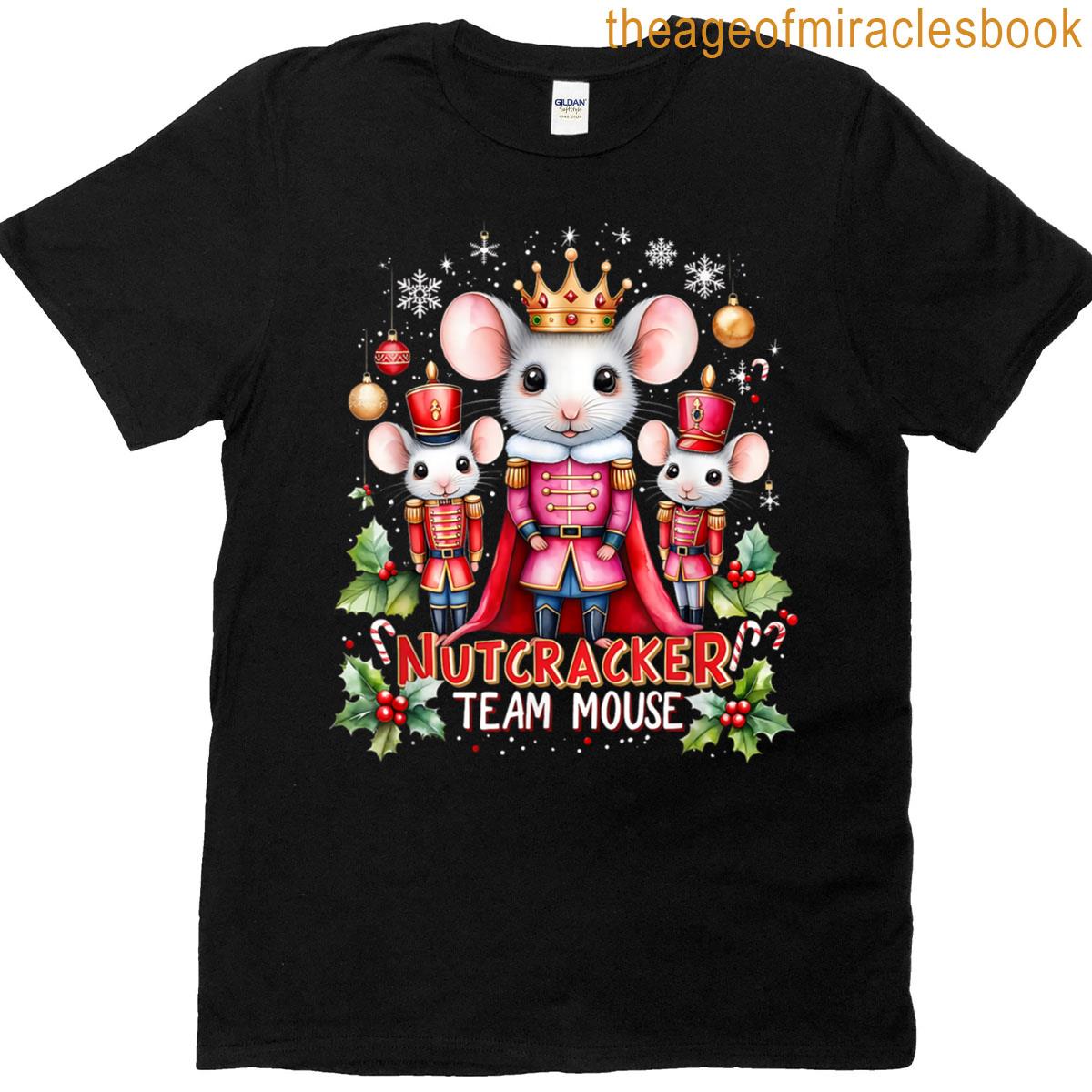 Nutcracker Team Mouse Cute Christmas Design T-shirt