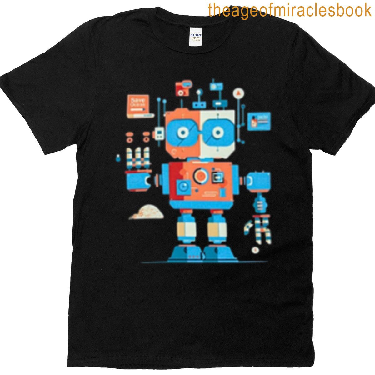Robot Buddy Sticker T-shirt