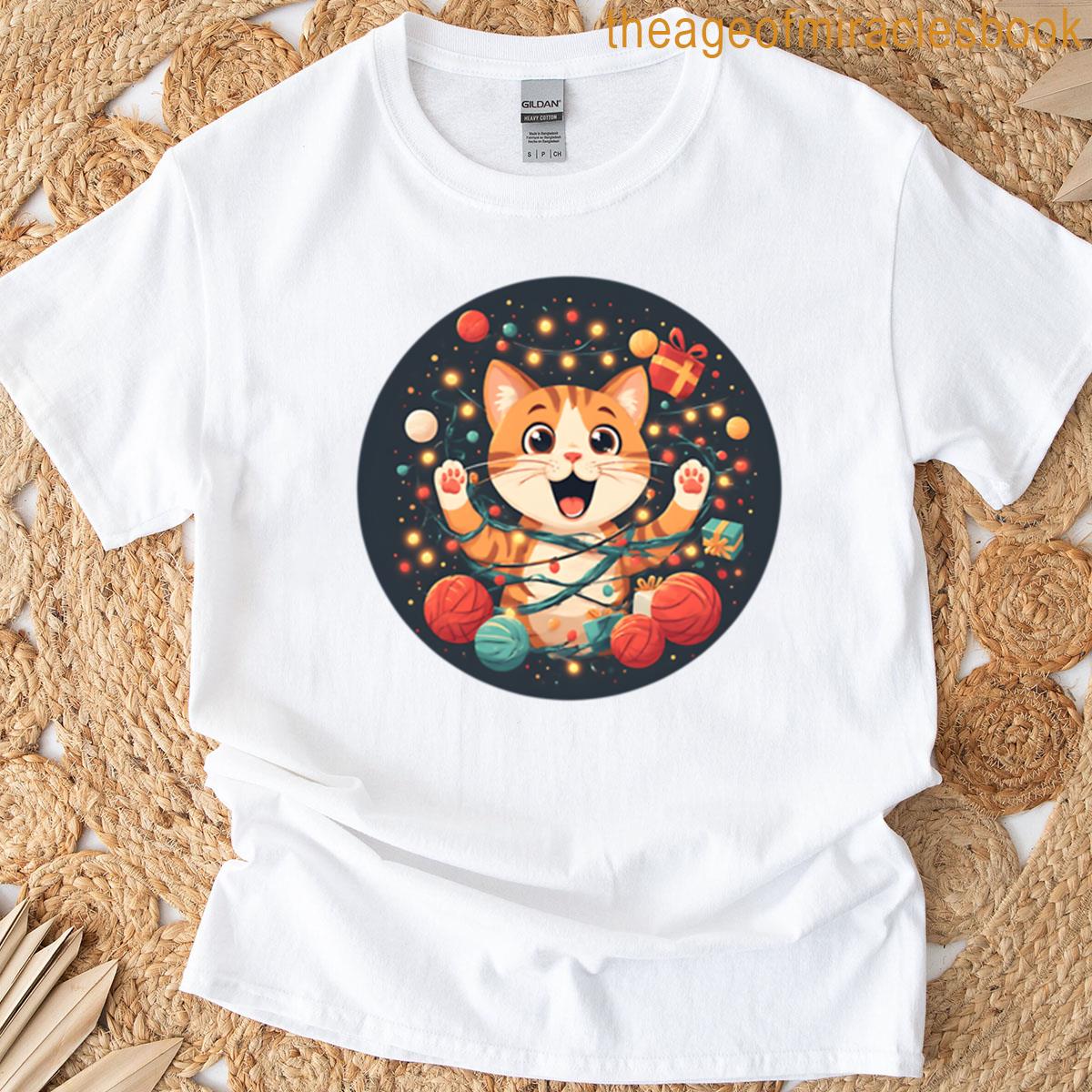 Starry Hug Cat T-shirt