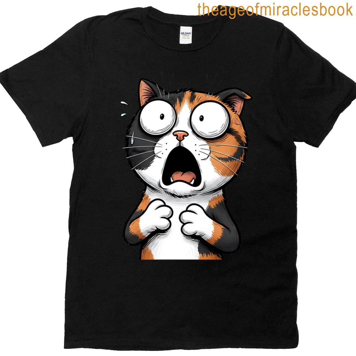 A Frightened Cute Cat Oversized T-shirt