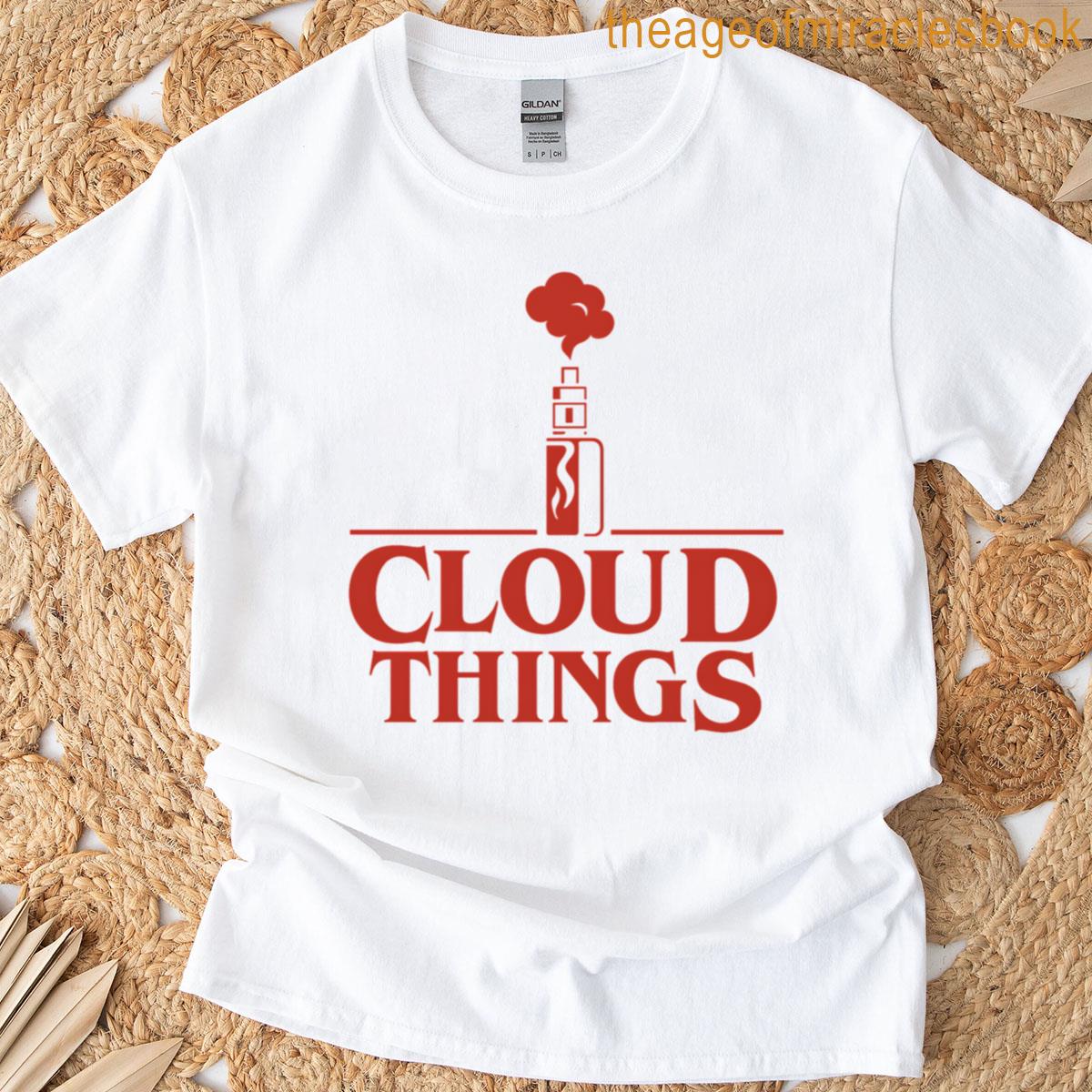 Cloud Things Retro Vapor Logo Design T-shirt