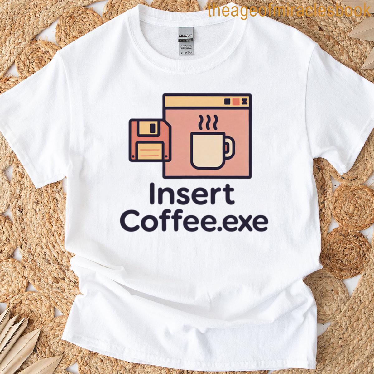 Insert Coffeeexe Retro Pixel Design T-shirt