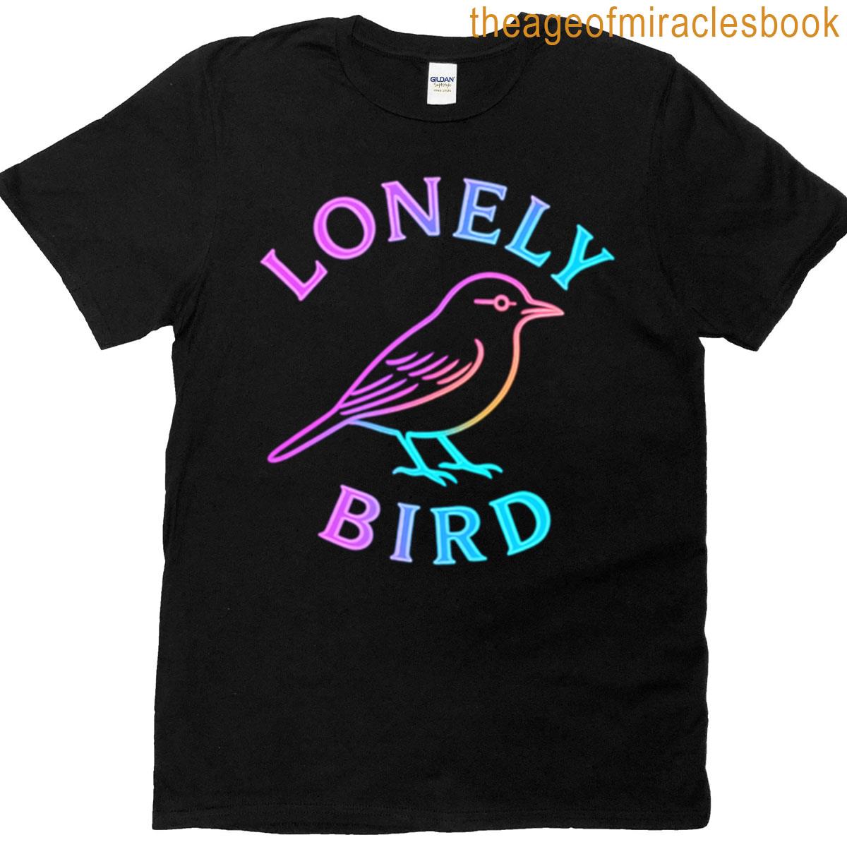 Lonely Bird Multicolor 3d Neon Logo T-shirt