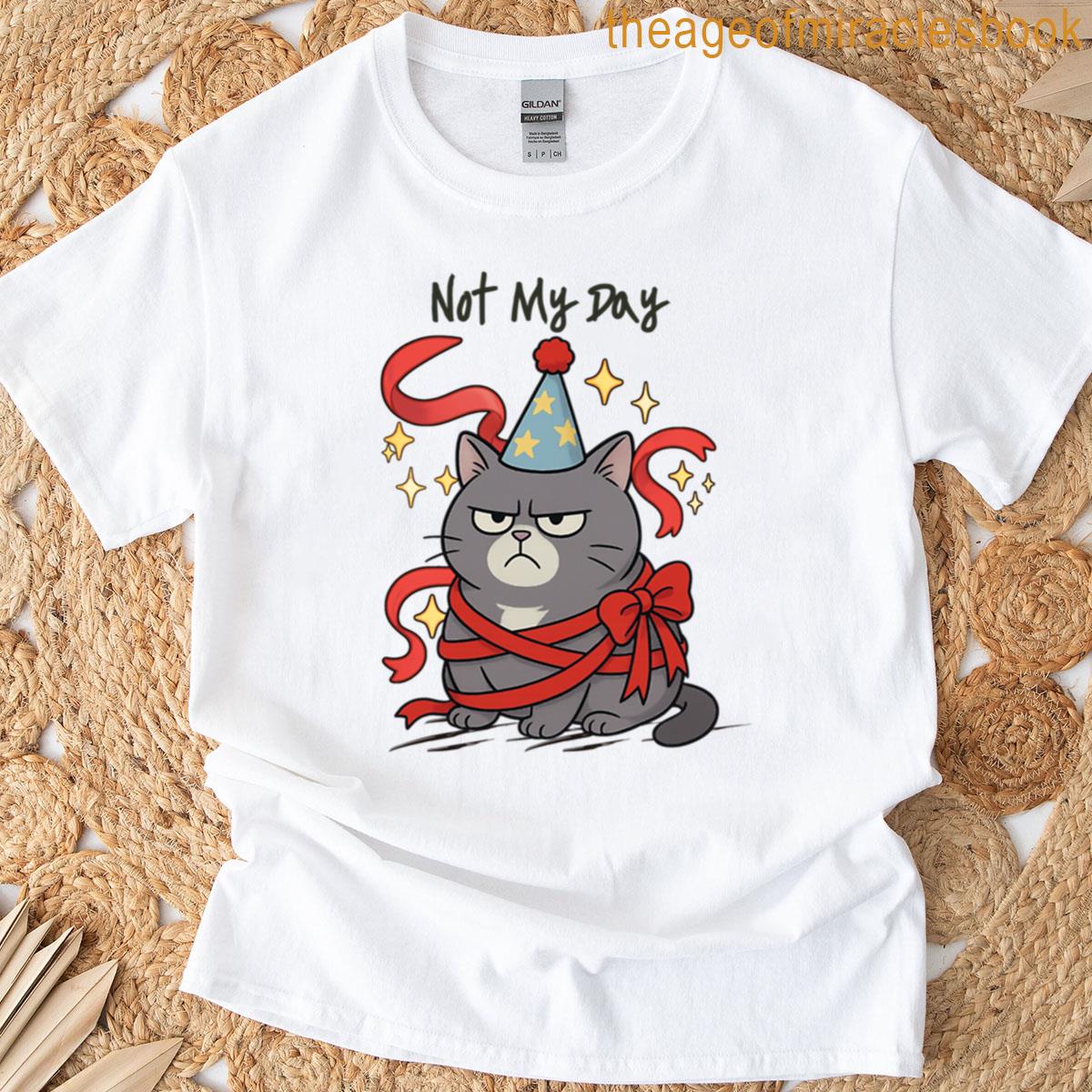 Not My Day Grumpy Cat In Party T-shirt