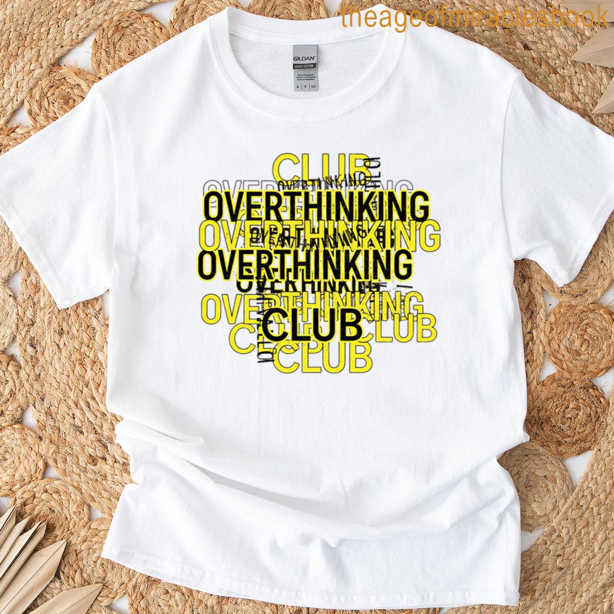 Overthinking Club Distressed Typography T-shirt