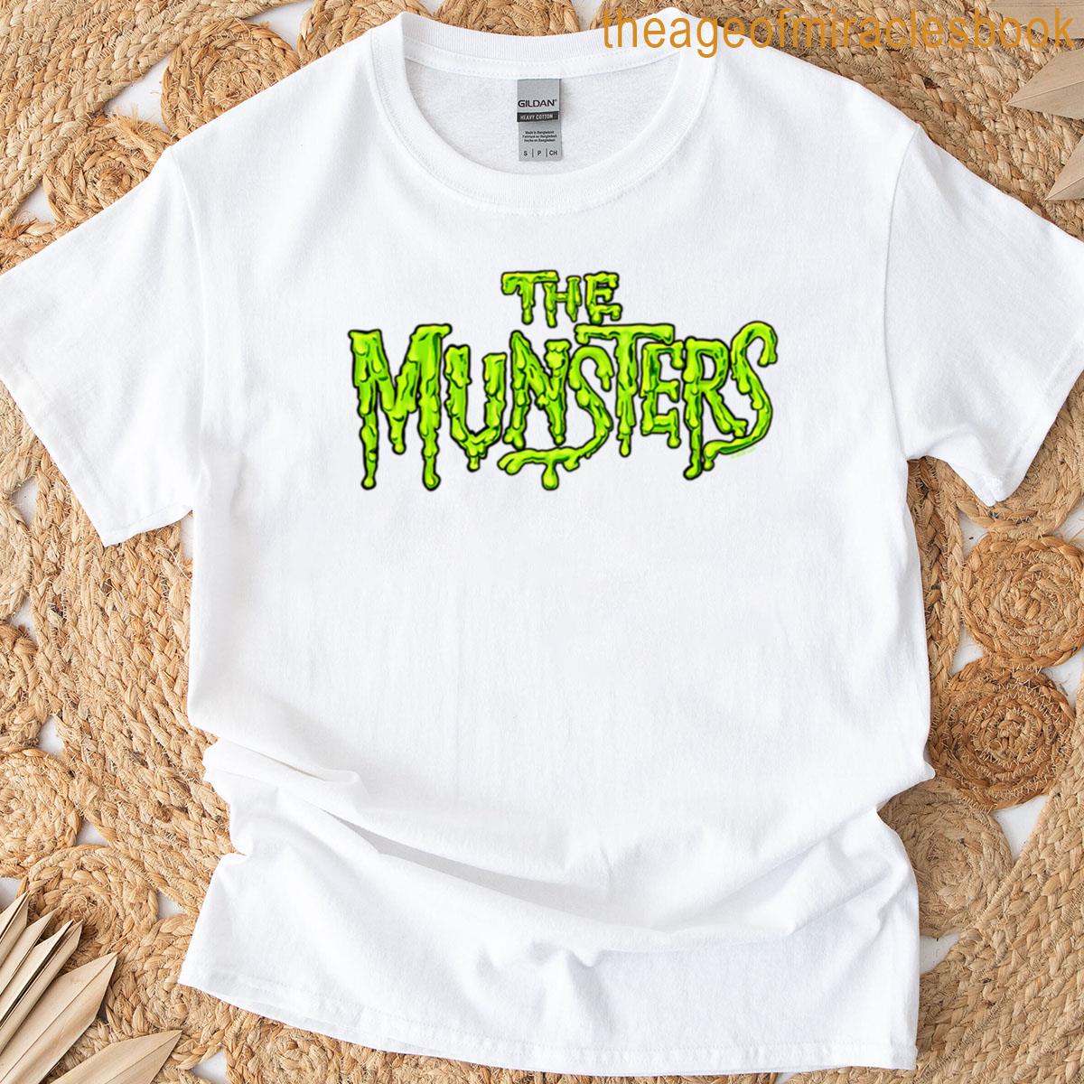 The Munsters Centered Slime Text Logo T-shirt