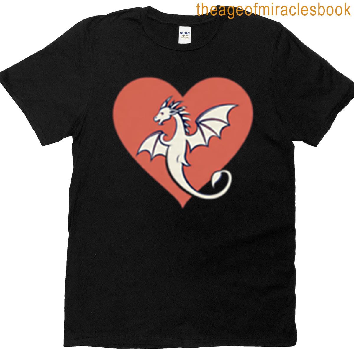 A Cute Dragon In A Heart T-shirt