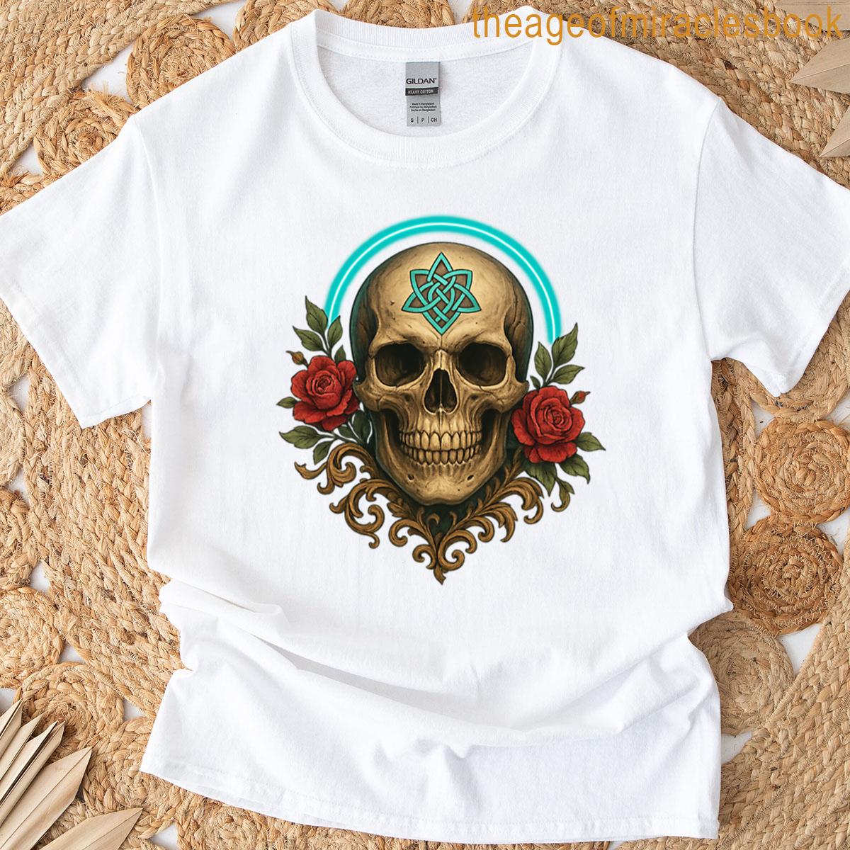 Celtic Skull With Roses T-shirt
