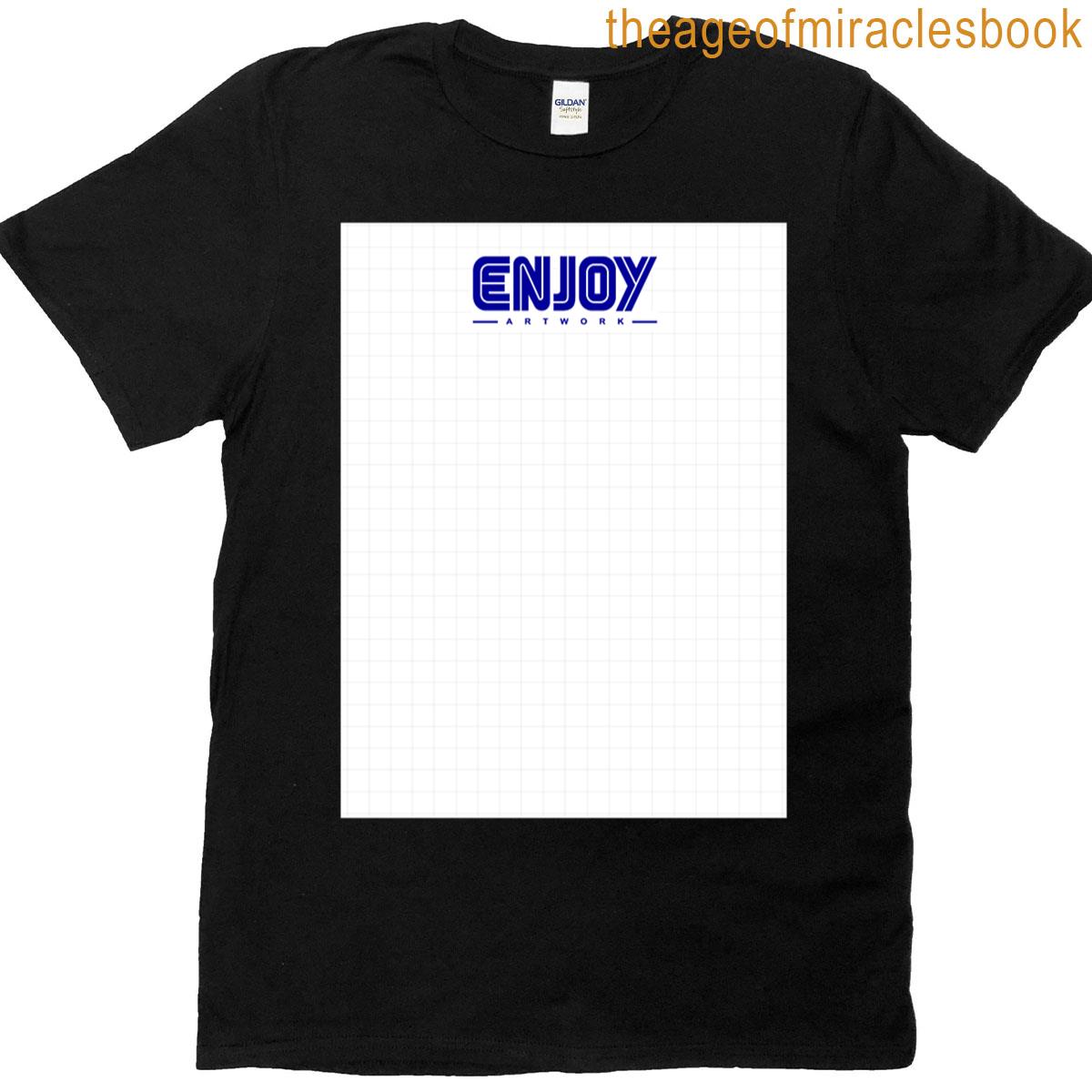 Enjoy 16-bit Logo – Grid Light T-shirt