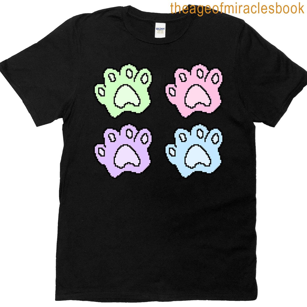 Pastel Cat Paw Sticker Sheet T-shirt