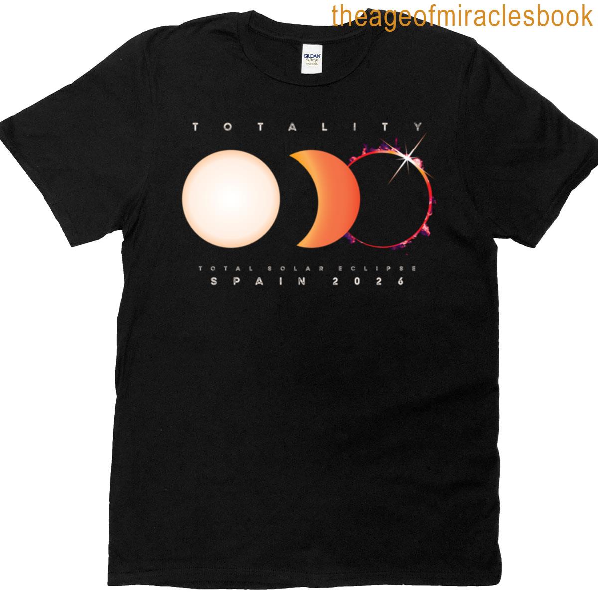 Solar Eclipse Spain 2026 Total Eclipse Astronomy Sun T-shirt