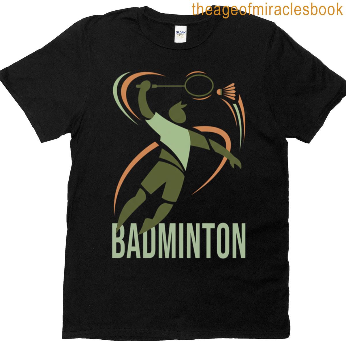 Badminton Leap With Motion Lines T-shirt