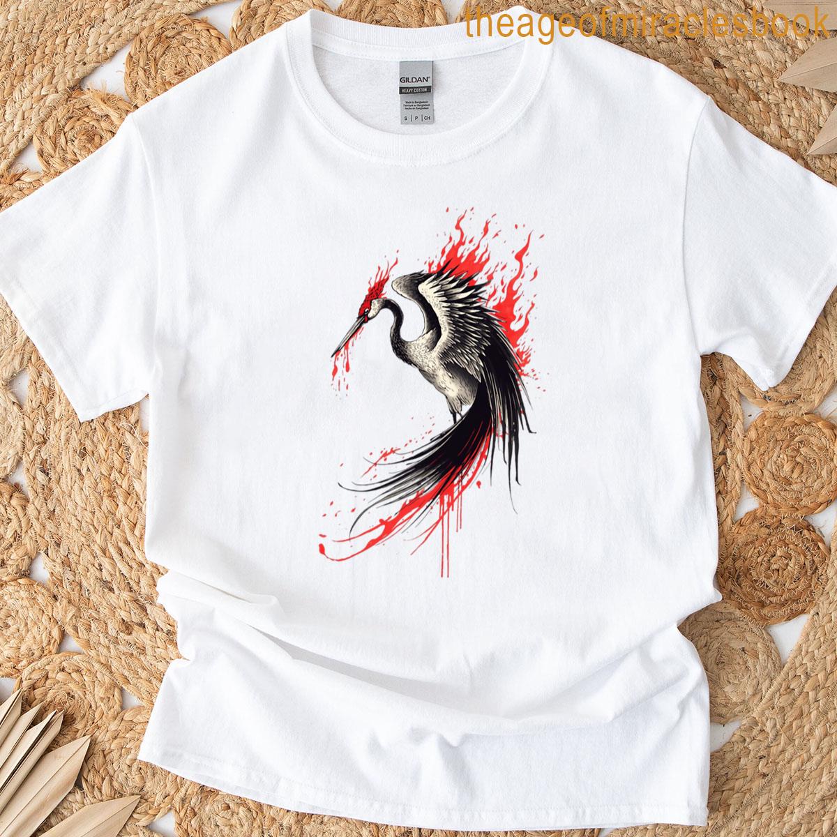 Chinese Crane On Fire T-shirt