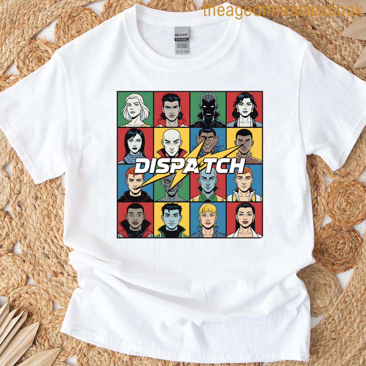 Dispatch Comic Book Superhero Pop Art Grid T-shirt