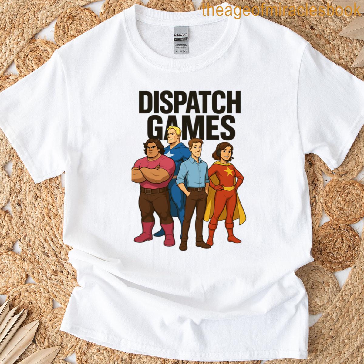 Dispatch Games Superhero Team Retro Gaming Squad Tee Comic Style T-shirt