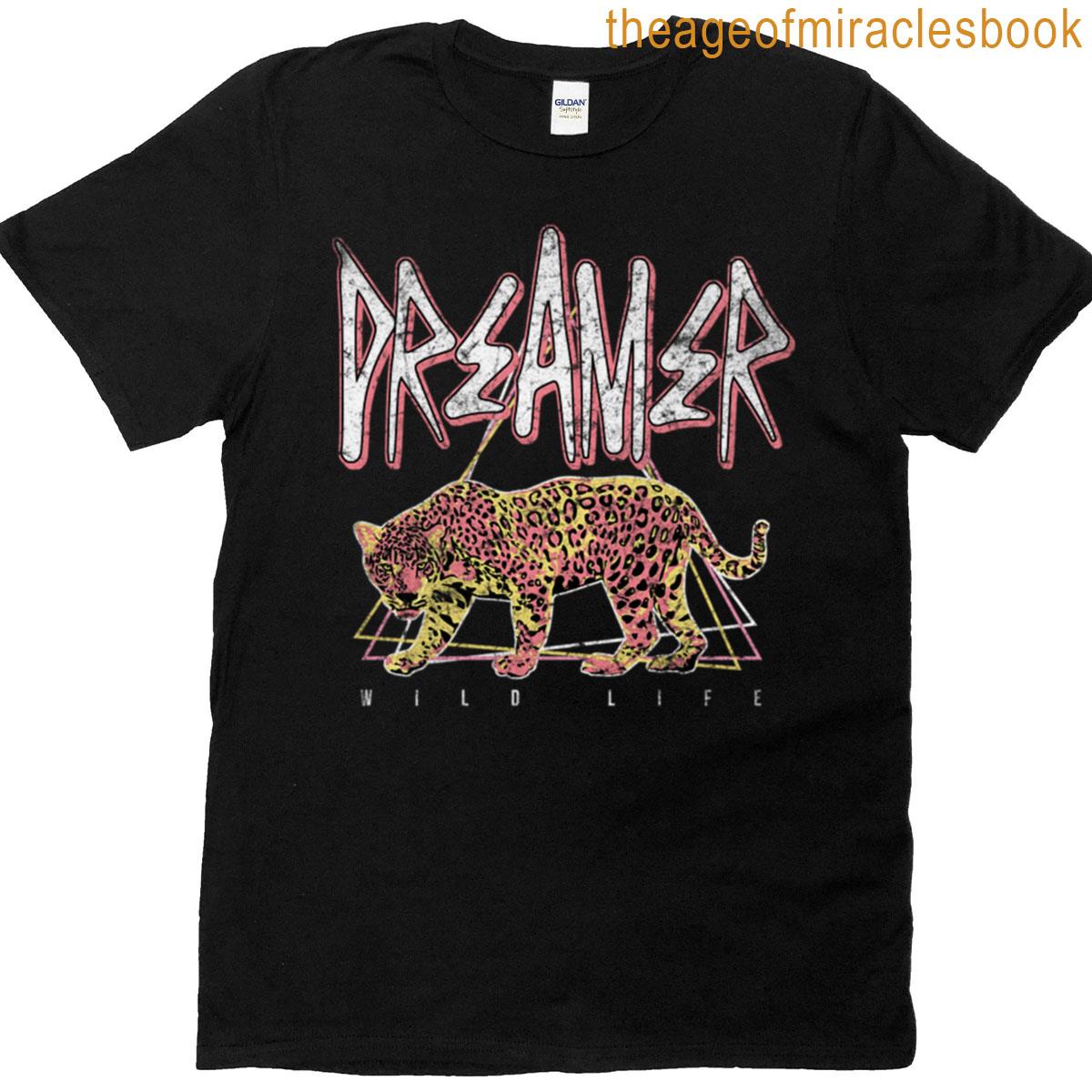 Dreamer Leopard Retro Aesthetic Design T-shirt