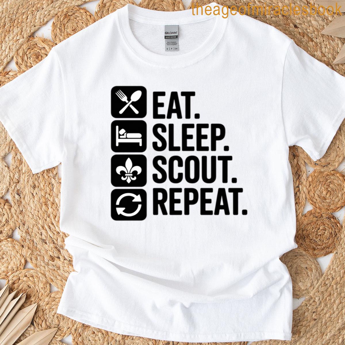 Eat Sleep Scout Repeat – Scouting Lover T-shirt