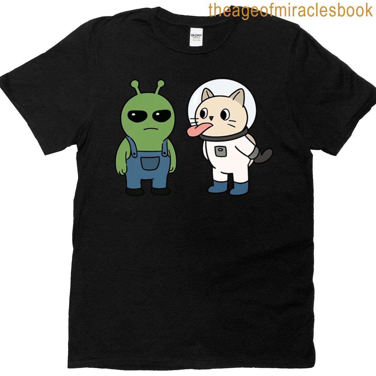 Funny Alien Cat Meme T-shirt