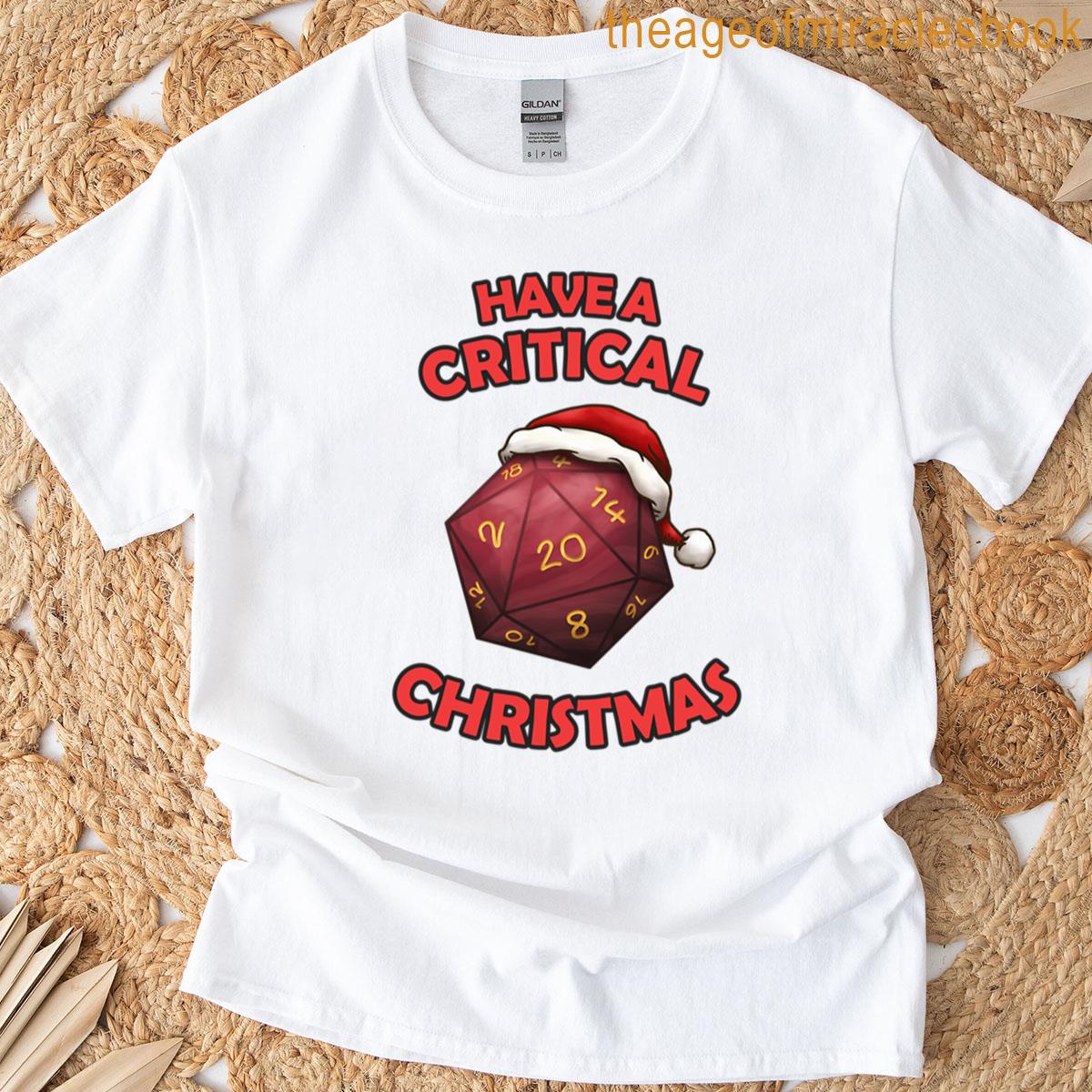 Have A Critical Christmas D20 Red Dice T-shirt