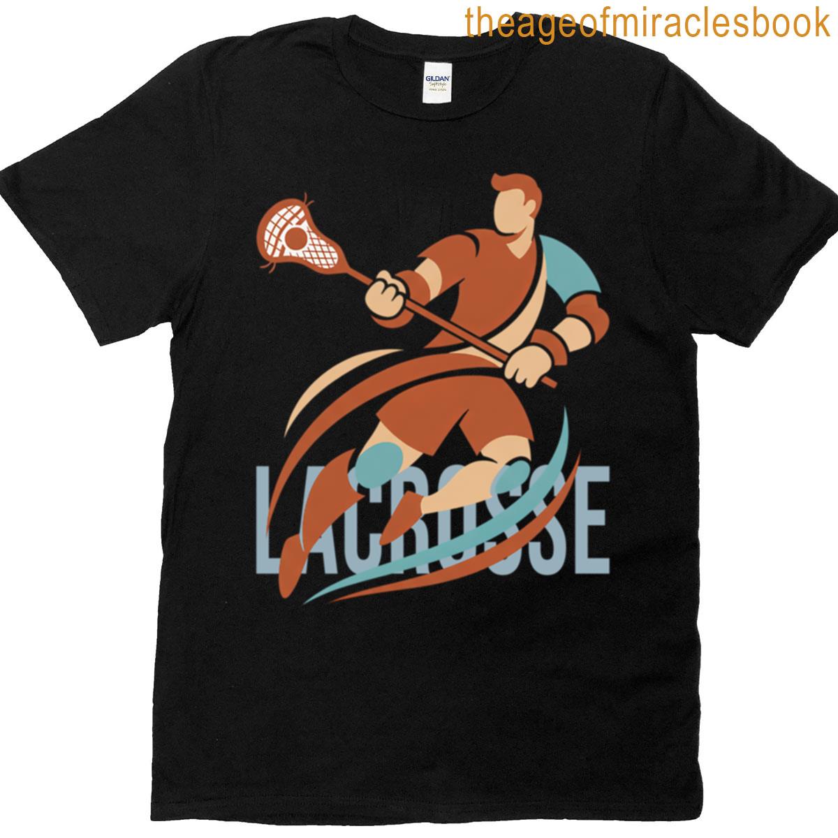 Lacrosse Strike With Bold Typography T-shirt