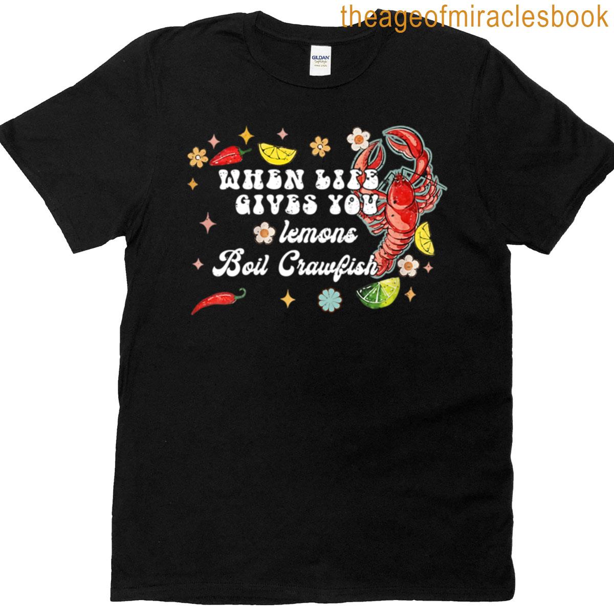 Retro Boil Crawfish Lemons T-shirt