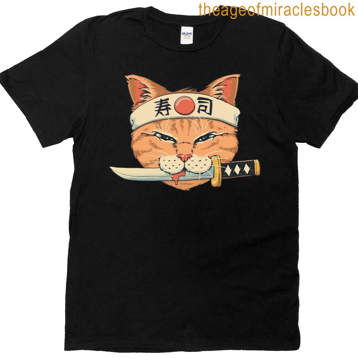 The Sushi Master – Serious Cat T-shirt
