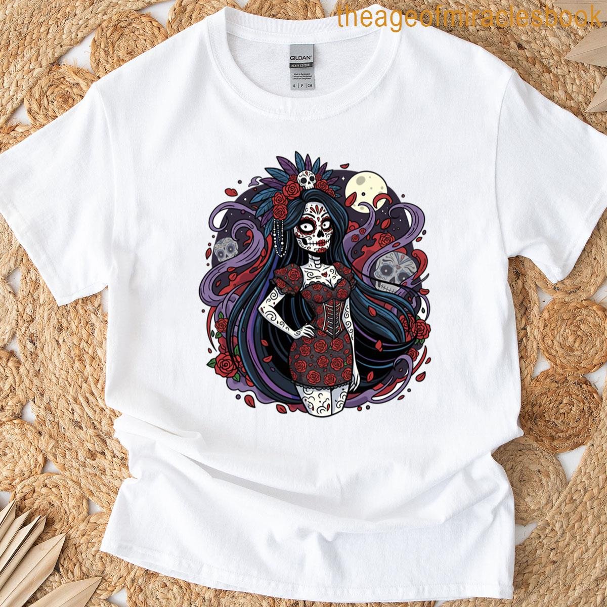 Cartoon Witch Gothic Pinup T-shirt