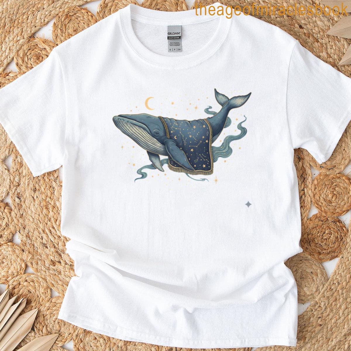 Celestial Voyager The Constellation Whale Oversized T-shirt