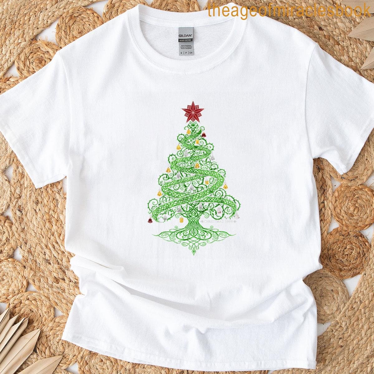 Celtic Christmas Tree Art T-shirt