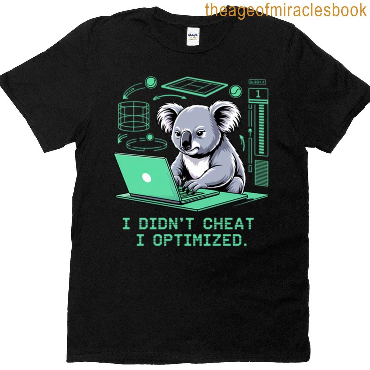 Clever Koala Optimized Tech Solution Witty Programmer Humor T-shirt