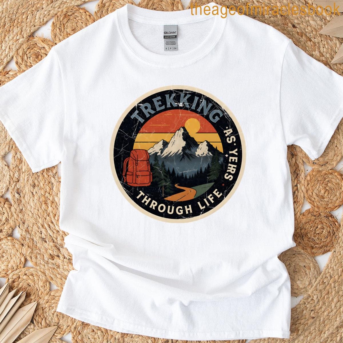 Distressed Trekking Through Life Emblem T-shirt