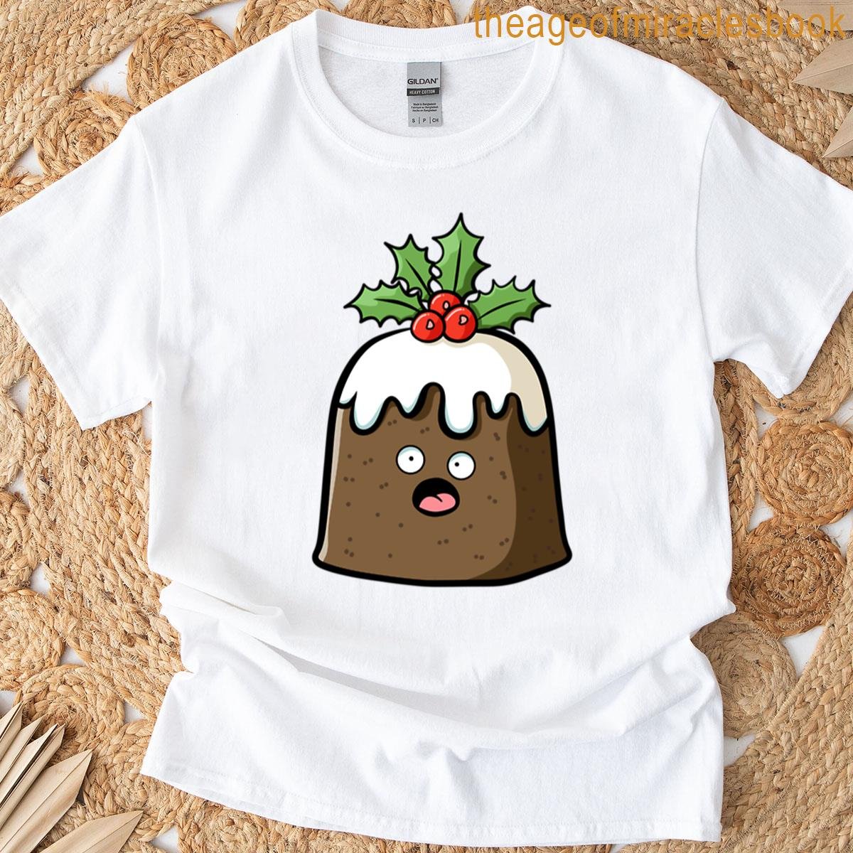 Funny Crazy Christmas Pudding Cake T-shirt