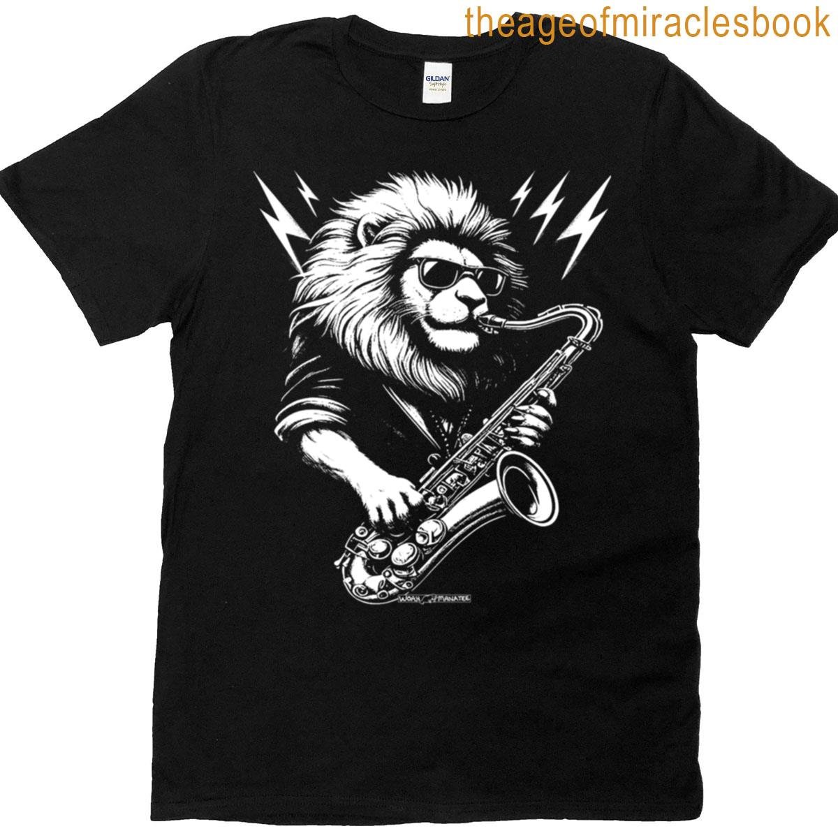 Lion Saxophone T-shirt