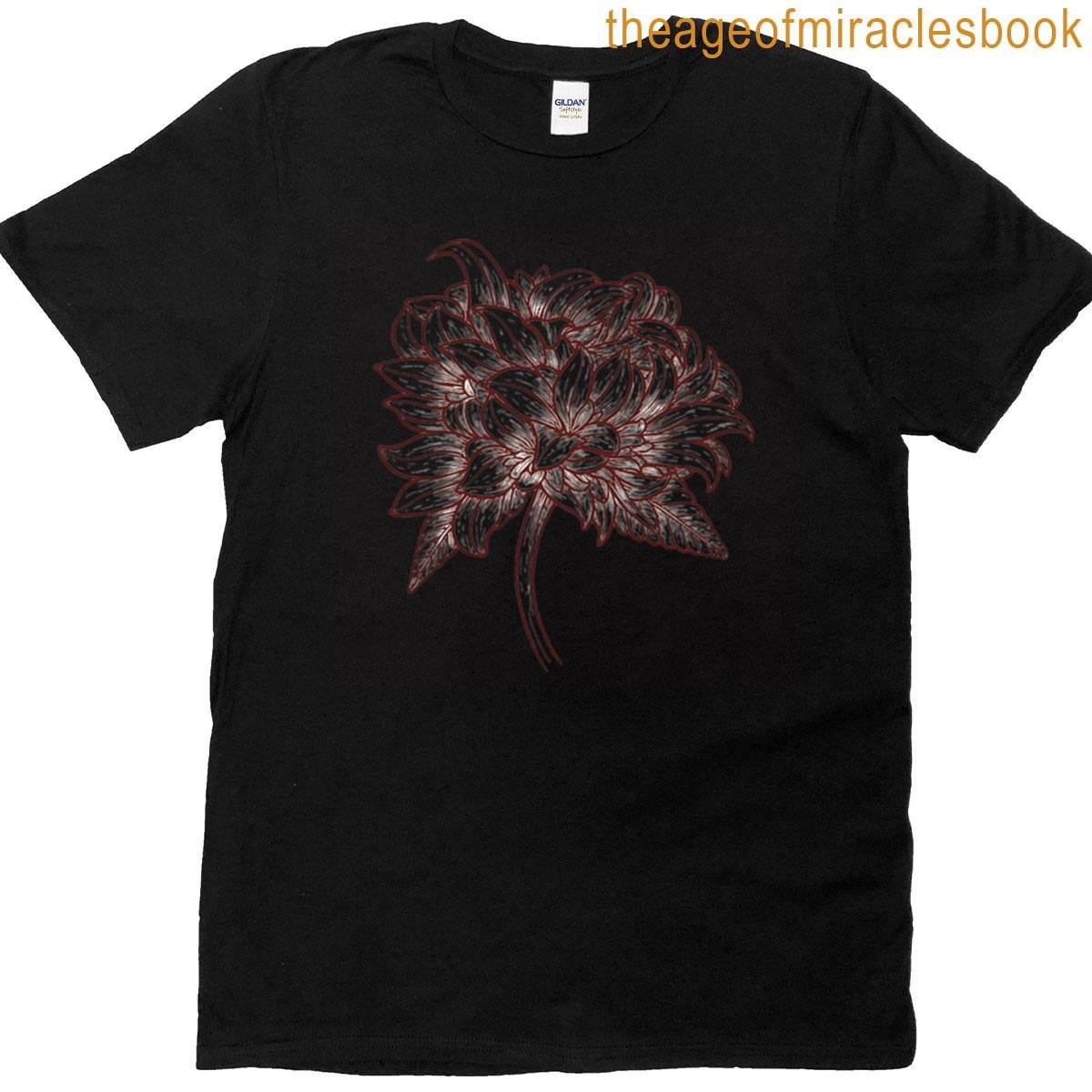 Maroon Flower Oversized T-shirt