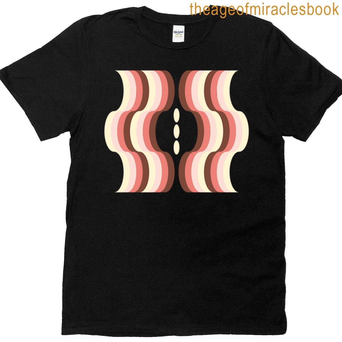 Peach Wave Symmetry Oversized T-shirt