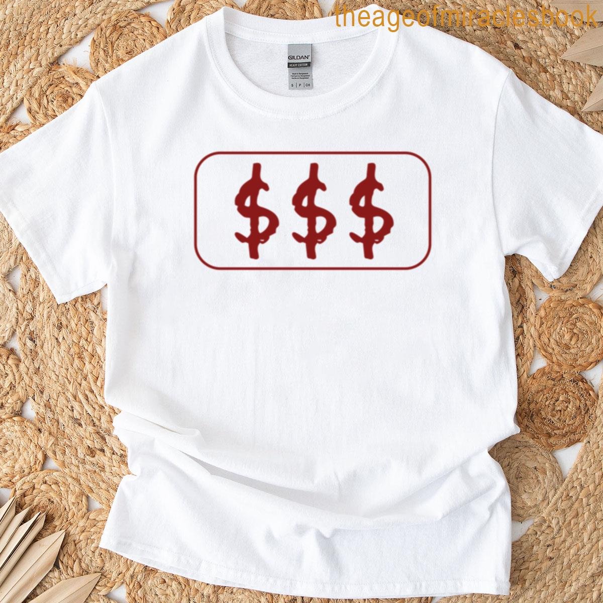 Red Dollar Sign Design T-shirt