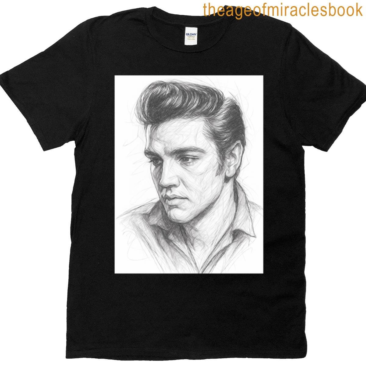 Rock Roll Legend Pencil Portrait T-shirt