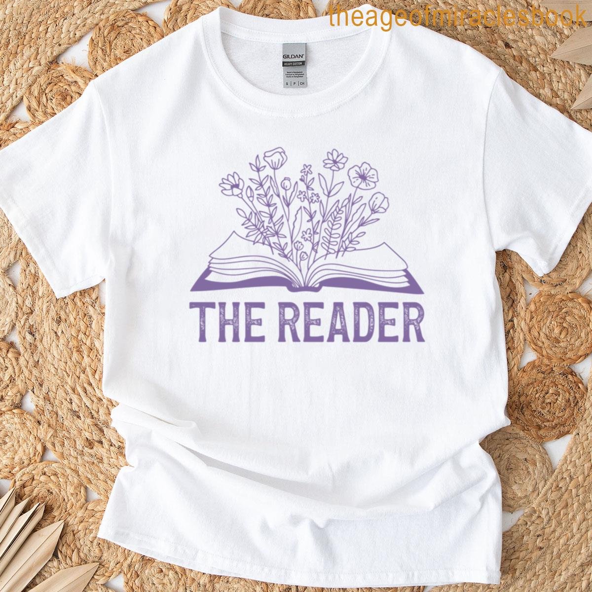The Reader -purple T-shirt