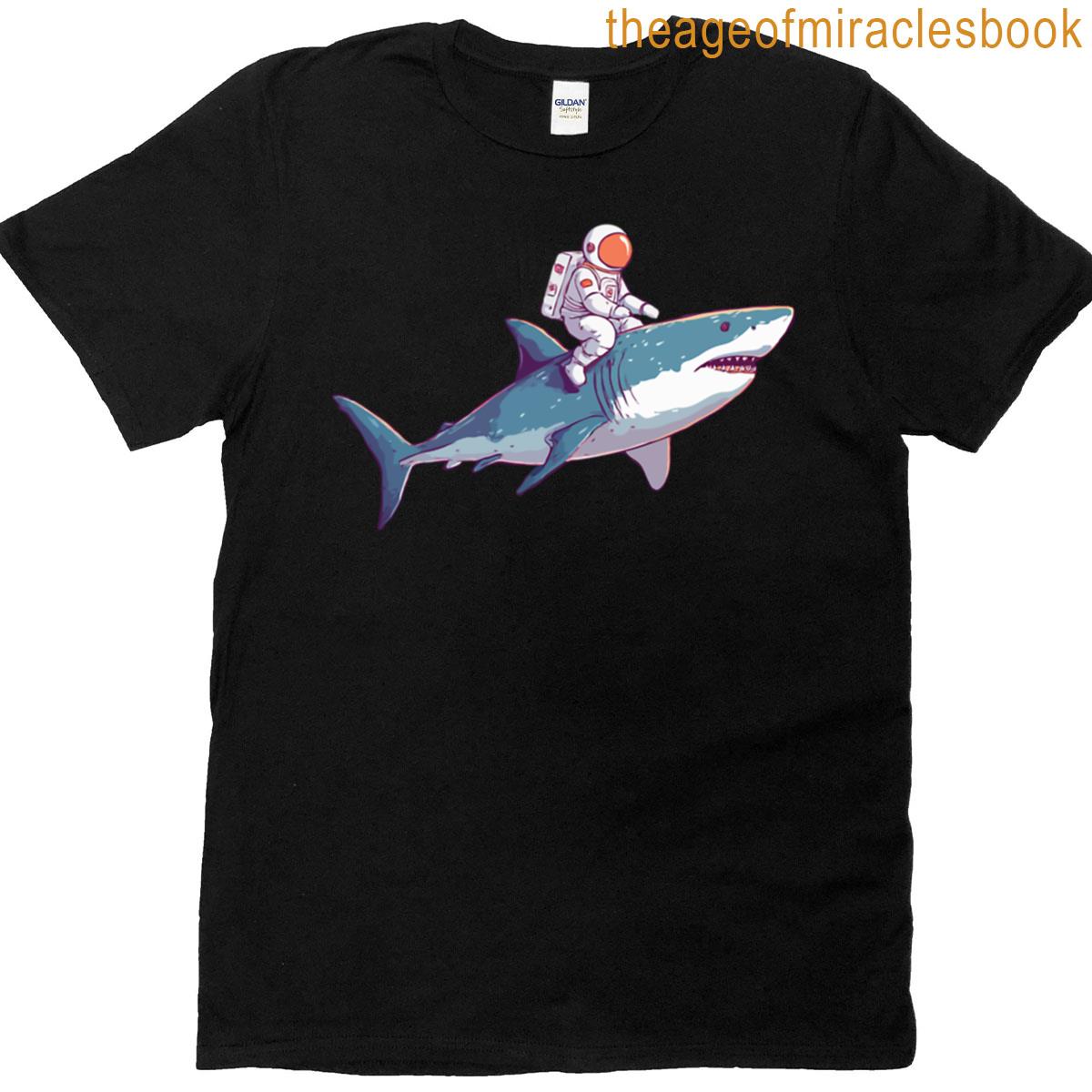 Astronaut On Shark T-shirt