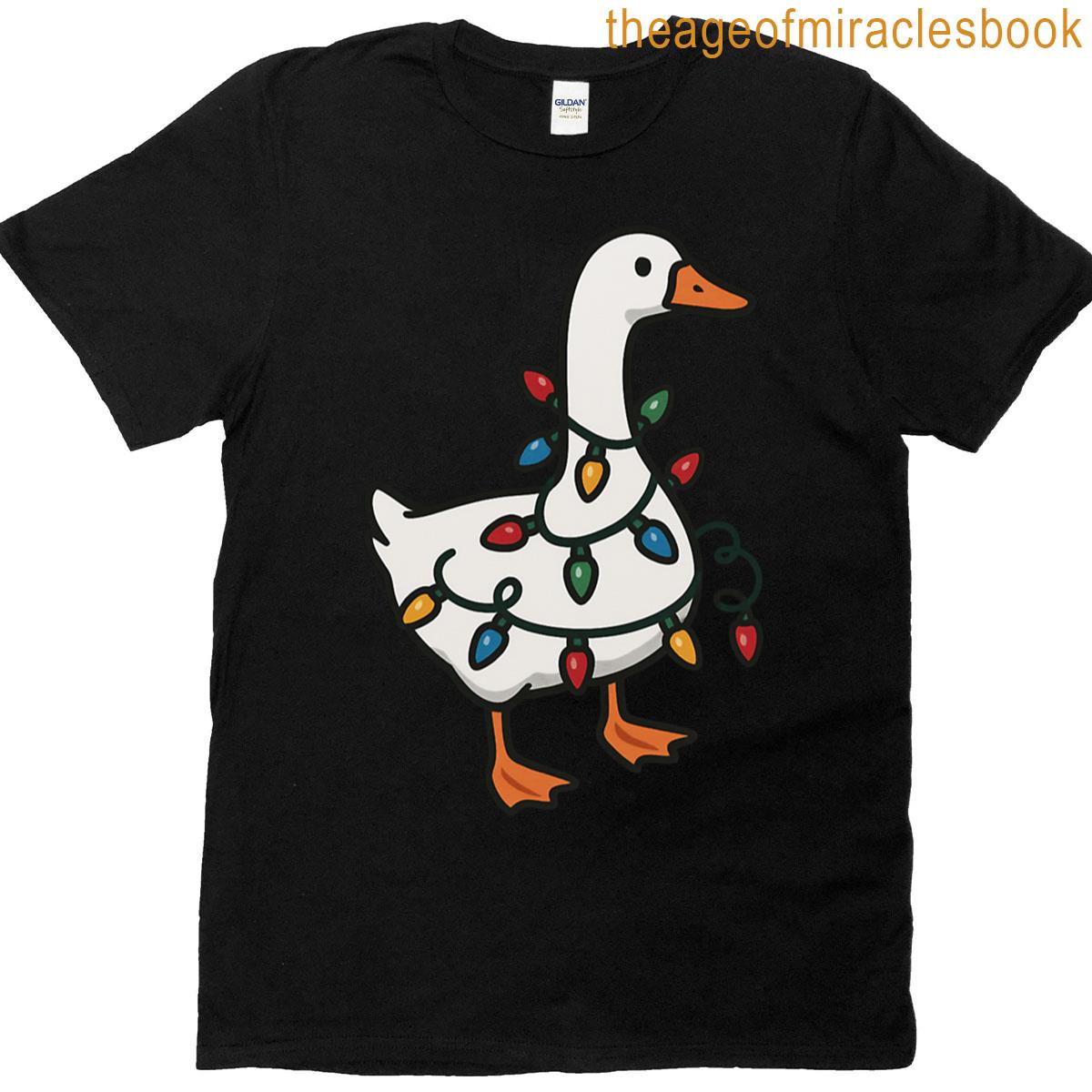 Goose With Christmas Lights T-shirt
