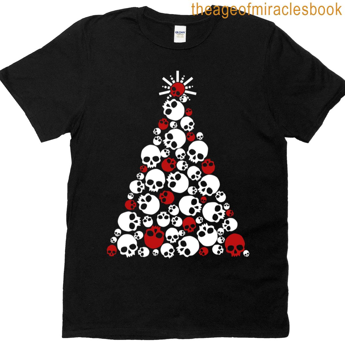 Gothic Skull Holiday Tree T-shirt