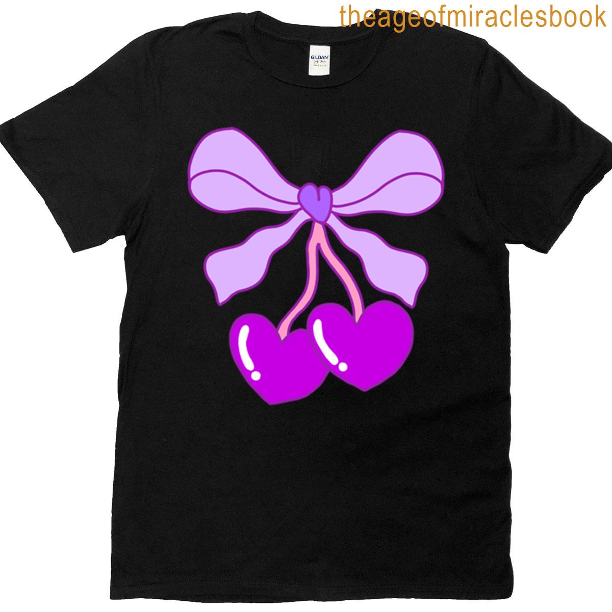 Hearts Ribbon Sticker T-shirt