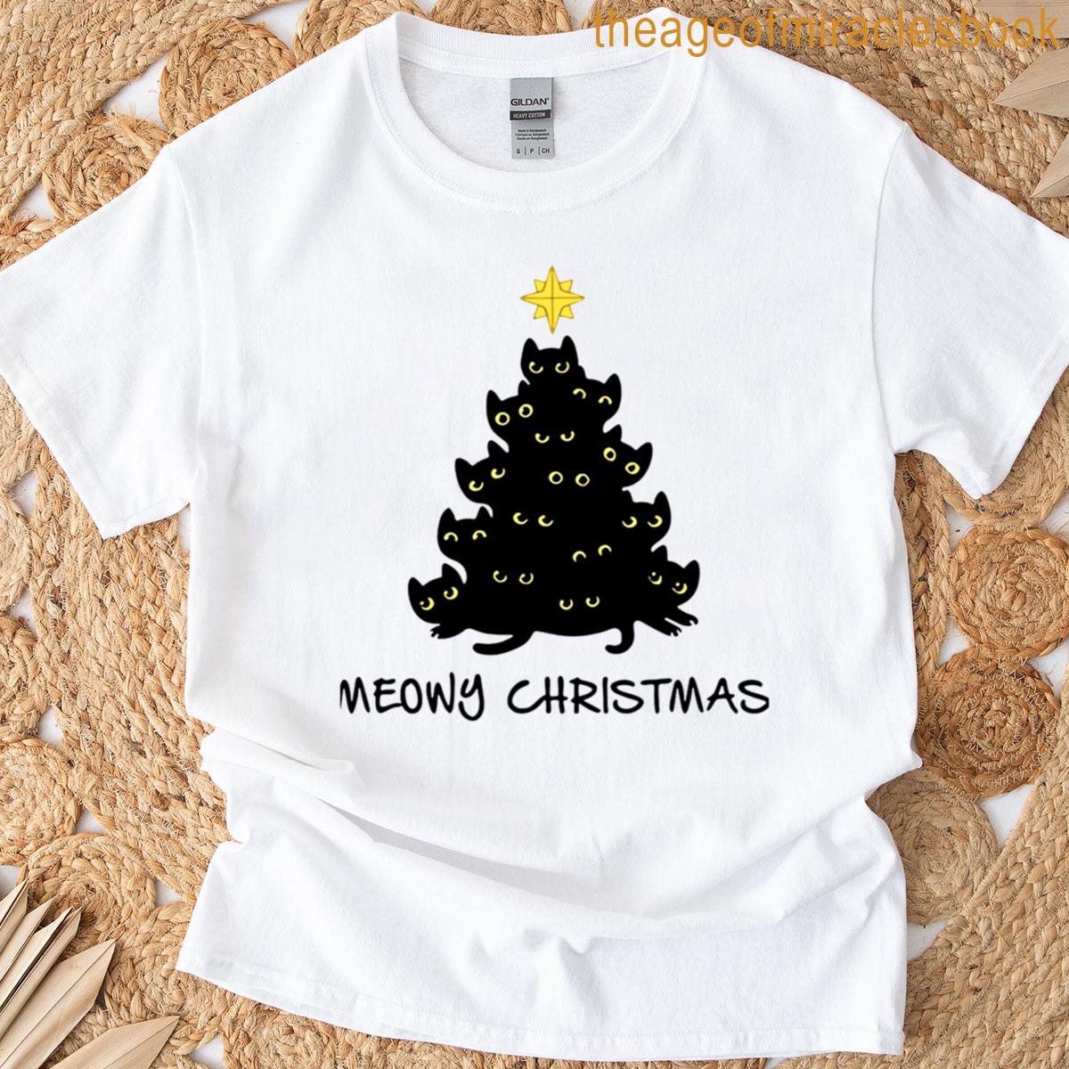 Meowy Christmas T-shirt