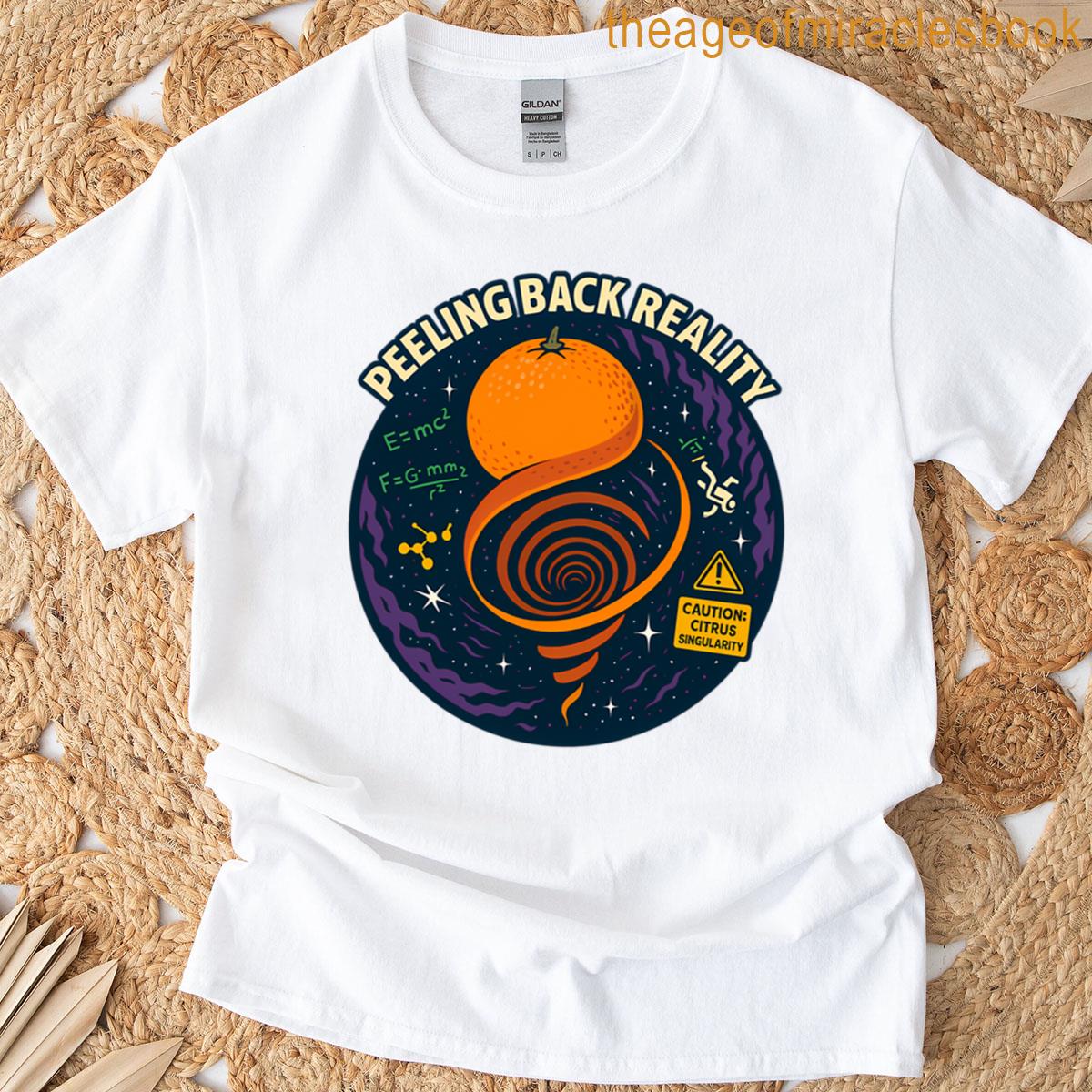 Orange Vortex Space Optical Illusion Mind Bending T-shirt