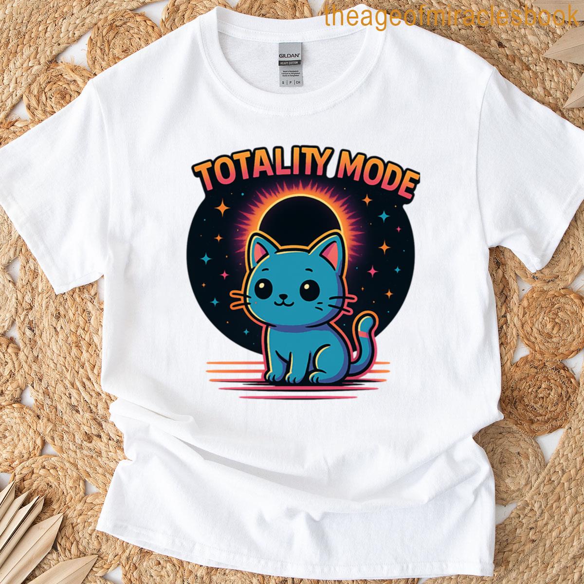 Retro 80s Synthwave Cat Eclipse T-shirt
