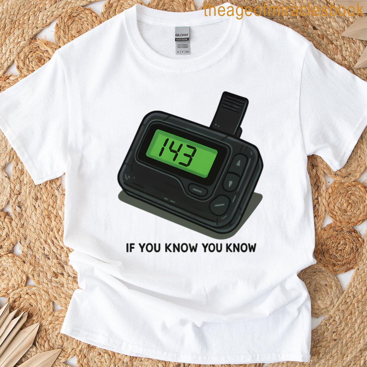 Retro Pager Beeper 143 Love Code Nostalgia Tech T-shirt