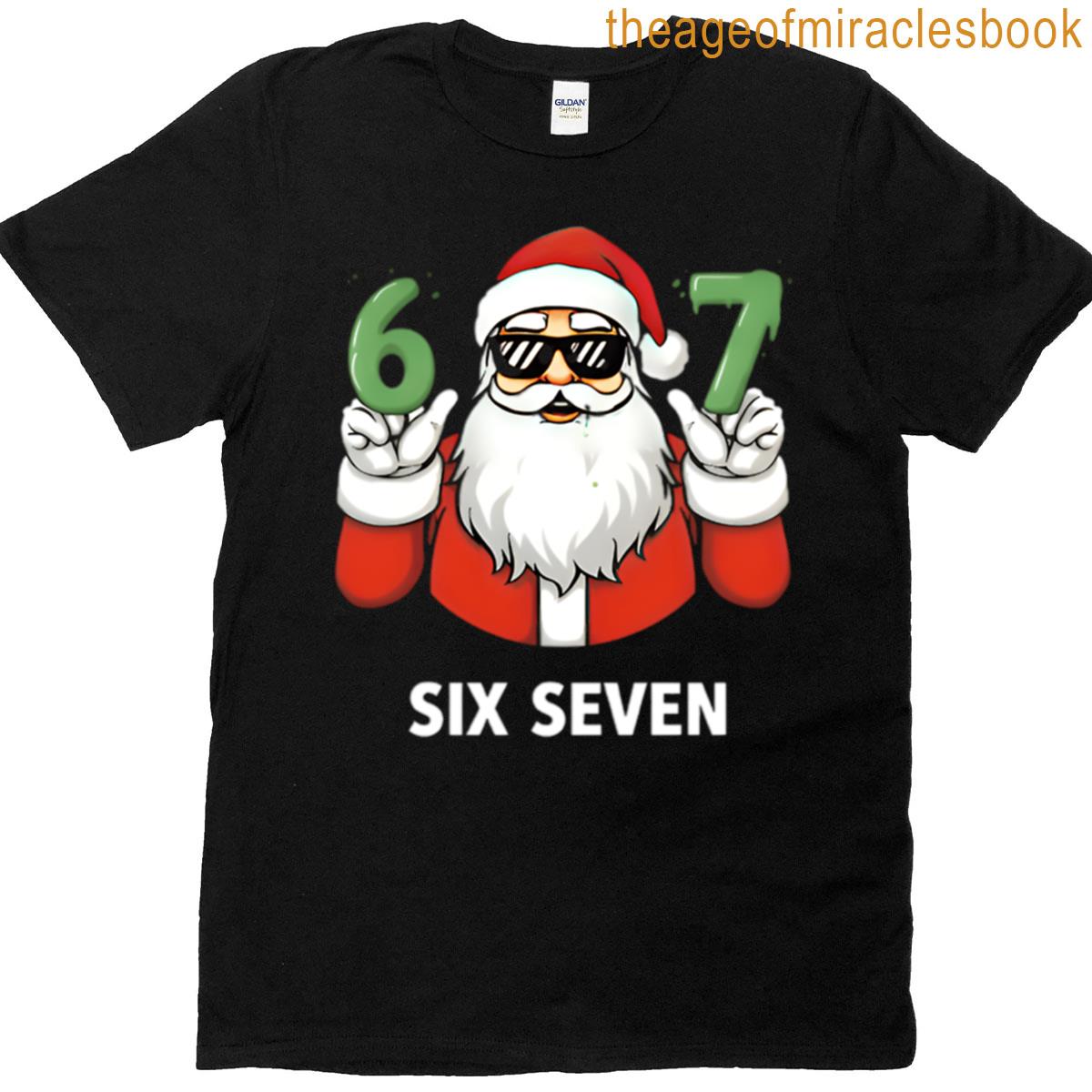 Santa 67 Christmas Meme Oversized T-shirt