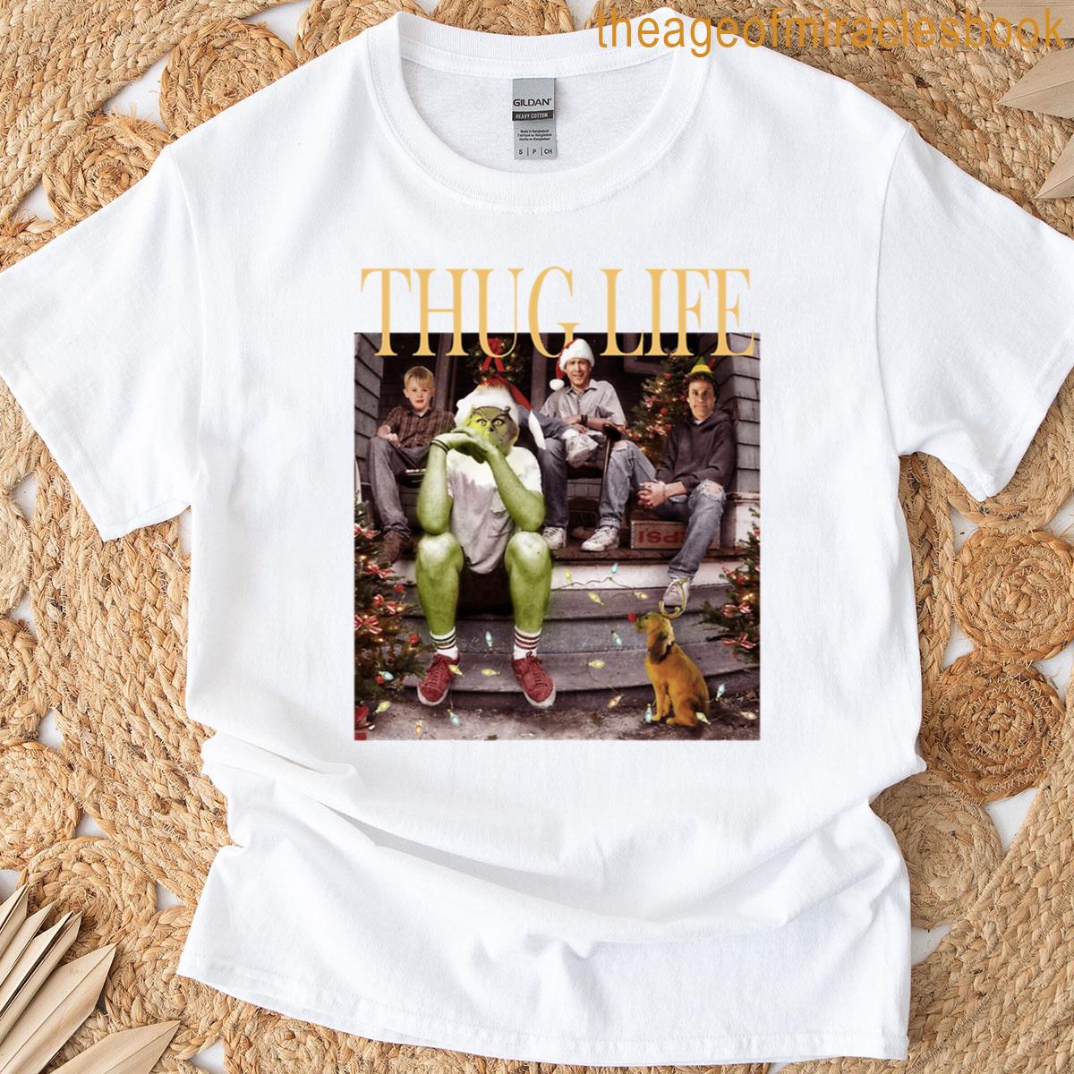 Thug Life Christmas Characters T-shirt