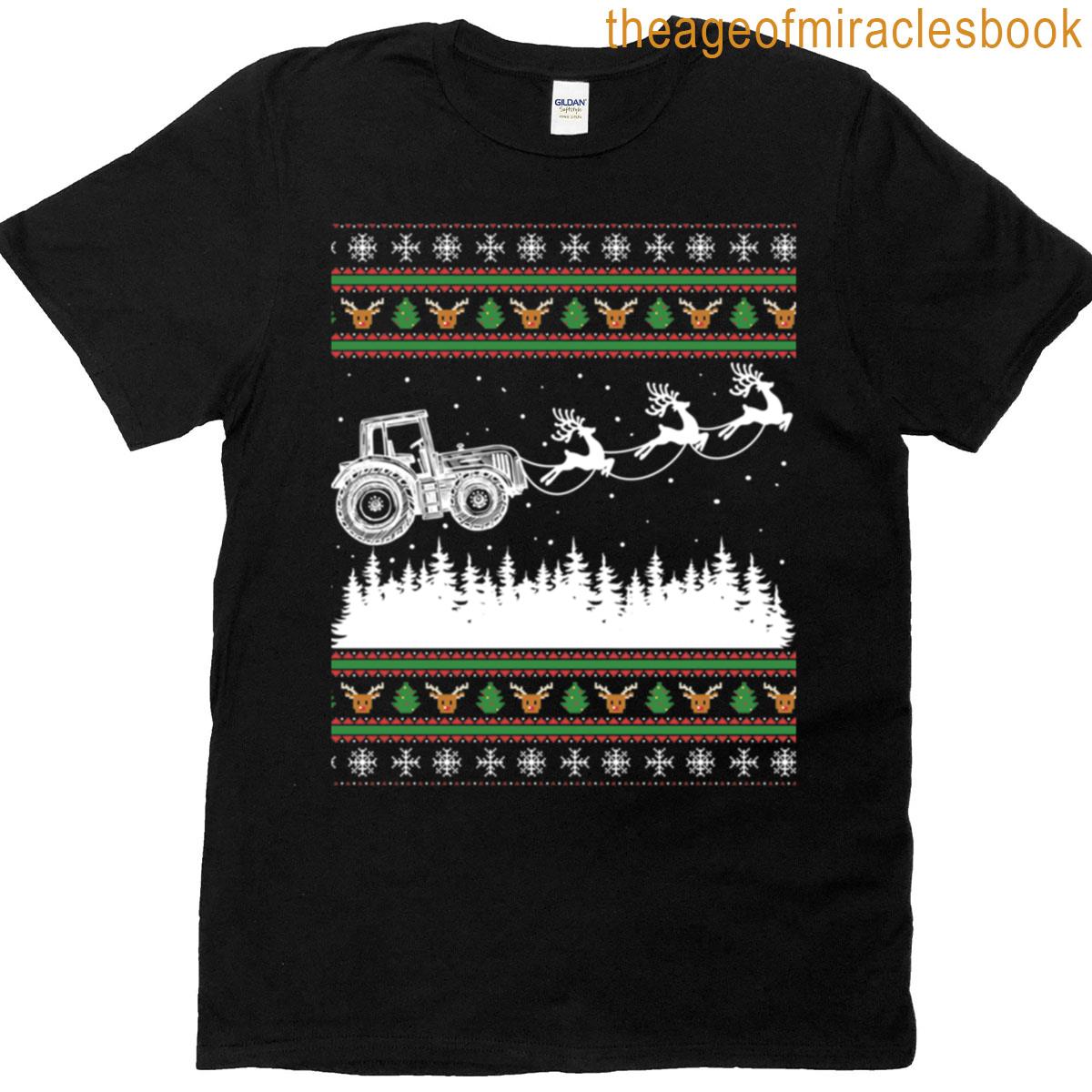 Tractor Farming Chistmas T-shirt