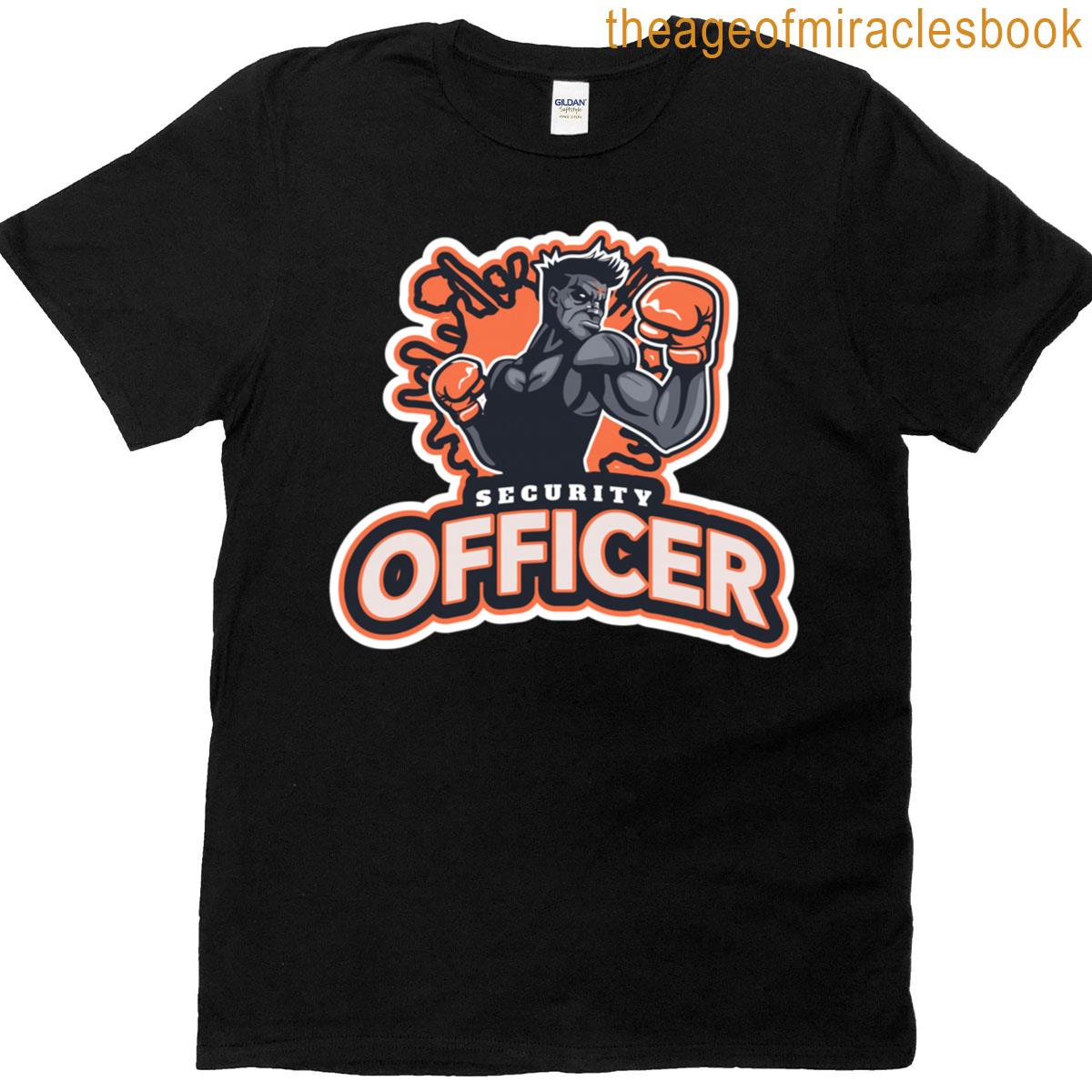 Awesome Macho Fighter Themed Security Officer T-shirt